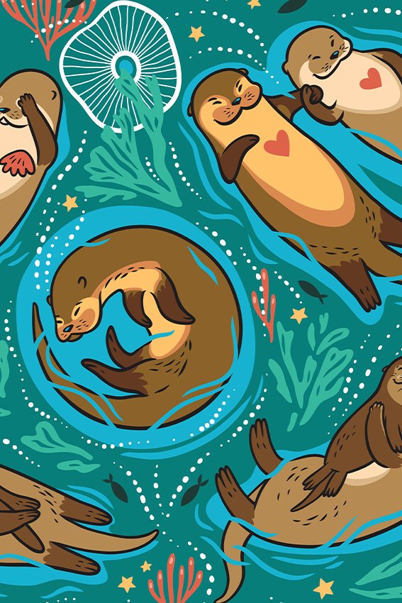 hello from the otter side card sleeves Hello from the Otterside – Messy Unicorn main image 1