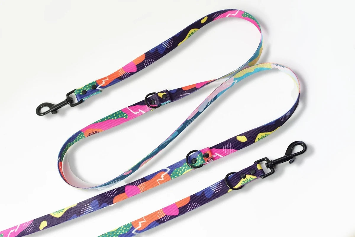 80s Icon double-ended lead with a metal clip at each end and attachment rings