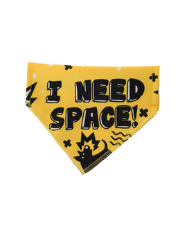 Yellow bandana I NEED SPACE for dogs